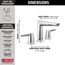 Galeon 2 Handle Widespread Bathroom Faucet, Metal Pop Up (Lumicoat Chrome), 3571-PR-MPU-DST