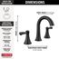 Esato 2 Handle Widespread Bathroom Faucet (Matte Black), 35897LF-BL