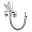 0.5 GPM MeterMix 4" Deck-Mounted Metering Lav Faucet w/ Actuator Assembly for 3600 Series and Supply Hoses, 3600-E2805AB