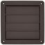 6" Brown Plastic Louvered Wall Vent
