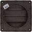 6" Brown Plastic Louvered Wall Vent