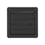 6" Black Plastic Louvered Wall Exhaust Vent w/ 1/8" Metal Bug Screen, Flush Mount