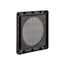 6" Black Plastic Louvered Wall Exhaust Vent w/ 1/8" Metal Bug Screen, Flush Mount