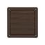 6" Brown Plastic Louvered Wall Exhaust Vent w/ 1/8" Metal Bug Screen, Flush Mount