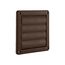 6" Brown Plastic Louvered Wall Exhaust Vent w/ 1/8" Metal Bug Screen, Flush Mount