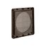 6" Brown Plastic Louvered Wall Exhaust Vent w/ 1/8" Metal Bug Screen, Flush Mount