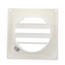 6" White Plastic Louvered Wall Vent
