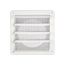 6" White Plastic Louvered Wall Exhaust Vent w/ 1/8" Metal Bug Screen, Flush Mount