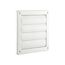 6" White Plastic Louvered Wall Exhaust Vent w/ 1/8" Metal Bug Screen, Flush Mount
