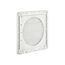 6" White Plastic Louvered Wall Exhaust Vent w/ 1/8" Metal Bug Screen, Flush Mount