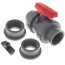 1-1/2" Socket x FNPT Gray CPVC True Union 2000 Ball Valve