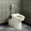 Priolo 1.1/1.28/1.6 gpf (4.2 - 6.0 Lpf) Chair Height Top Spud Back Outlet Elongated EverClean Toilet Bowl Only (White)