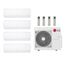 36,000 BTU, R-32, 21.5 SEER2 Ductless Three Zone Heat Pump Package (7+7+24)