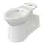 Yorkville 1.1/1.28/1.6 gpf Pressure Assist Back Outlet Elongated EverClean Toilet Bowl Only (White)