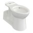 Yorkville 1.1/1.28/1.6 gpf Pressure Assist Chair Height Back Outlet Elongated EverClean Toilet Bowl Only (White)