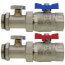 Union Ball Valve w/ Thermometer for 1-1/2" Brass Manifold (Set of 2)