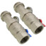 Union Ball Valve w/ Thermometer for 1-1/2" Brass Manifold (Set of 2)
