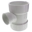6" x 6" x 2" PVC DWV Sanitary Tee