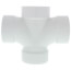 8" PVC DWV Double Sanitary Tee