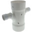 6" x 2" PVC DWV Double Sanitary Tee