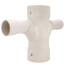 6" x 3" PVC DWV Double Sanitary Tee