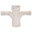 6" x 3" PVC DWV Double Sanitary Tee