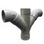 6" PVC DWV Double Wye and 45° Elbow Combo