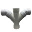 6" PVC DWV Double Wye and 45° Elbow Combo