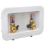 Centro II PEX Crimp Assembled Washing Machine Outlet Box w/ Water Hammer Arrestor, 1/4 Turn (Standard Pack)