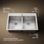 Vault 33" 1-Hole Top/Undermount Double Bowl Kitchen Sink, K-3820-1-NA