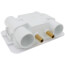 2 x 4 Copper Assembled Washing Machine Outlet Box w/ Water Hammer Arrestor, 1/4 Turn (Standard Pack)