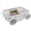 2 x 4 CPVC Assembled Washing Machine Outlet Box w/ Water Hammer Arrestor, 1/4 Turn (Standard Pack)