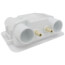 2 x 4 CPVC Assembled Washing Machine Outlet Box w/ Water Hammer Arrestor, 1/4 Turn (Standard Pack)