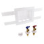 QUADTRO Unassembled Washing Machine Outlet Box w/ 1/4" Turn (1/2" PEX Press)