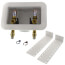 Centro II Washing Machine Outlet Box w/ 1/4 Turn, w/ Water Hammer Arrestor (1/2" PEX Press)