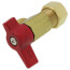 1/4 Turn Short Brass Ball Valve for Washing Machine Outlet Box, w/ UNS Red Nut (Compression)