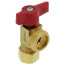 1/4 Turn Short Brass Ball Valve for Washing Machine Outlet Box, w/ UNS Red Nut (Compression)