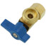 1/4 Turn Short Brass Ball Valve for Washing Machine Outlet Box, w/ UNS Blue Nut (Compression)