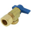1/4 Turn Short Brass Ball Valve for Washing Machine Outlet Box, w/ UNS Blue Nut (Compression)