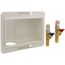 Fire Rated Copper Sweat Washing Machine Outlet Box w/ Water Hammer Arrestor, 1/4 Turn Brass Ball Valve (Standard Pack)