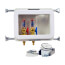 Fire Rated PEX Crimp Washing Machine Outlet Box w/ Water Hammer Arrestor, 1/4 Turn Brass Ball Valve (Standard Pack)