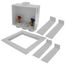 QUADTRO Washing Machine Outlet Box 1/4 Turn Brass Ball Valves (Sweat)