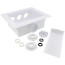 QUADTRO Single Level Washing Machine Outlet Box, No Valves (Standard Pack)