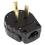 Angled Plug, 2P, 3-Wire, 30/50A, NEMA WD-1/WD-6 - Black (250V)