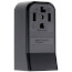 Straight Blade Single Receptacle, 3P, 4-Wire, NEMA 14-30R - Black (30A, 125/250V)