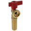 3/4" Washing Machine Outlet Box Copper Valve w/ 1/4 Turn (Red)