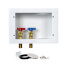 Metal Copper Sweat Washing Machine Outlet Box w/ 1/4 Turn, 2" Rubber Tailpiece (Standard Pack)