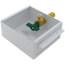 20 Ga Ice Maker Outlet Box, PEX Crimp, 1/4 Turn, Copper, Low Lead, 39141