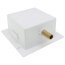 Square Copper Ice Maker Outlet Box w/ Water Hammer Arrestor, 1/4 Turn, 6' SS Hose, Low Lead (Standard Pack)