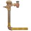 Royal 952 Exposed Hydraulic Water Closet Flushometer, Rough Brass (1.6 GPF/6.0 LPF)